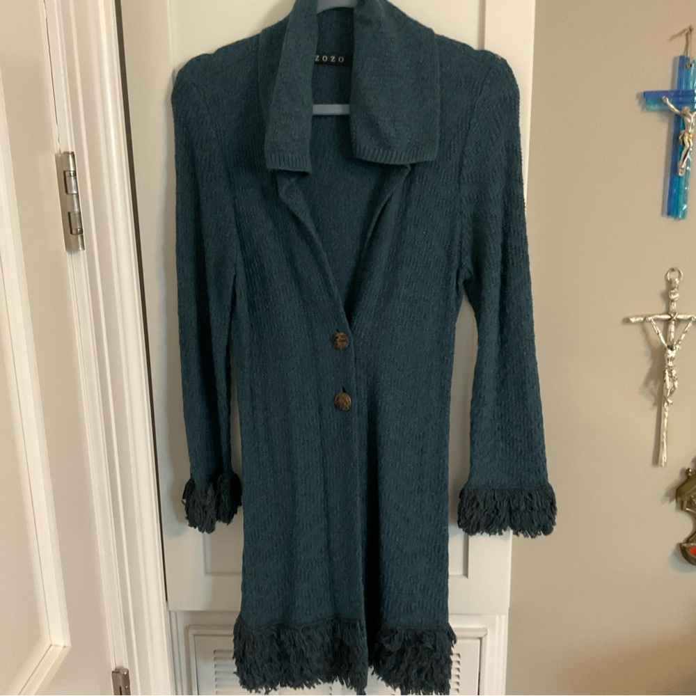 Zozo Designer Teal Coat/cardigan XL